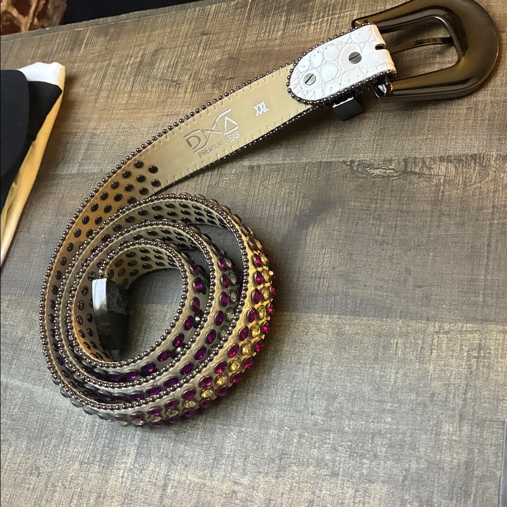 DNA  Studded Belt with Purple Accents